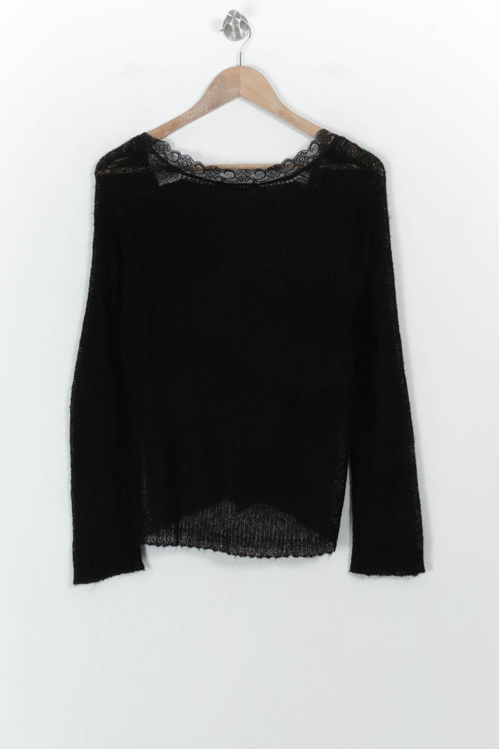Cardigan Noir - Taille M/38 de la marque La Fée Maraboutée | PARAD106776 - Vendu par Paradigme - Image 4