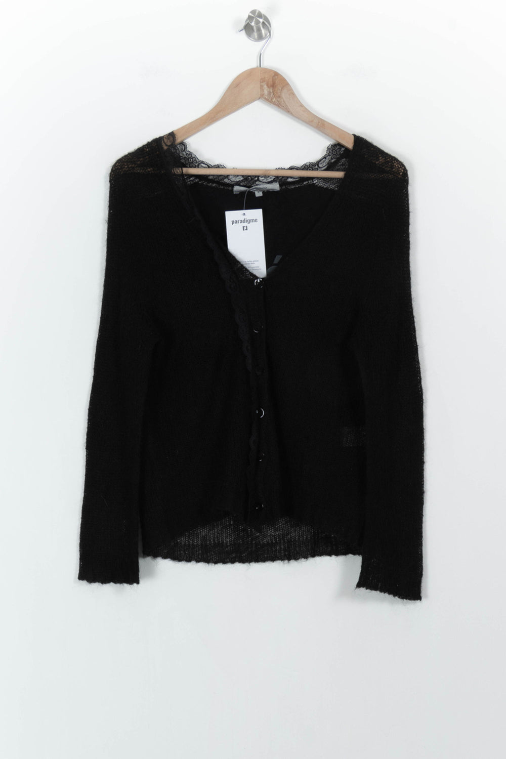 Cardigan Noir - Taille M/38 de la marque La Fée Maraboutée | PARAD106776 - Vendu par Paradigme - Image 2