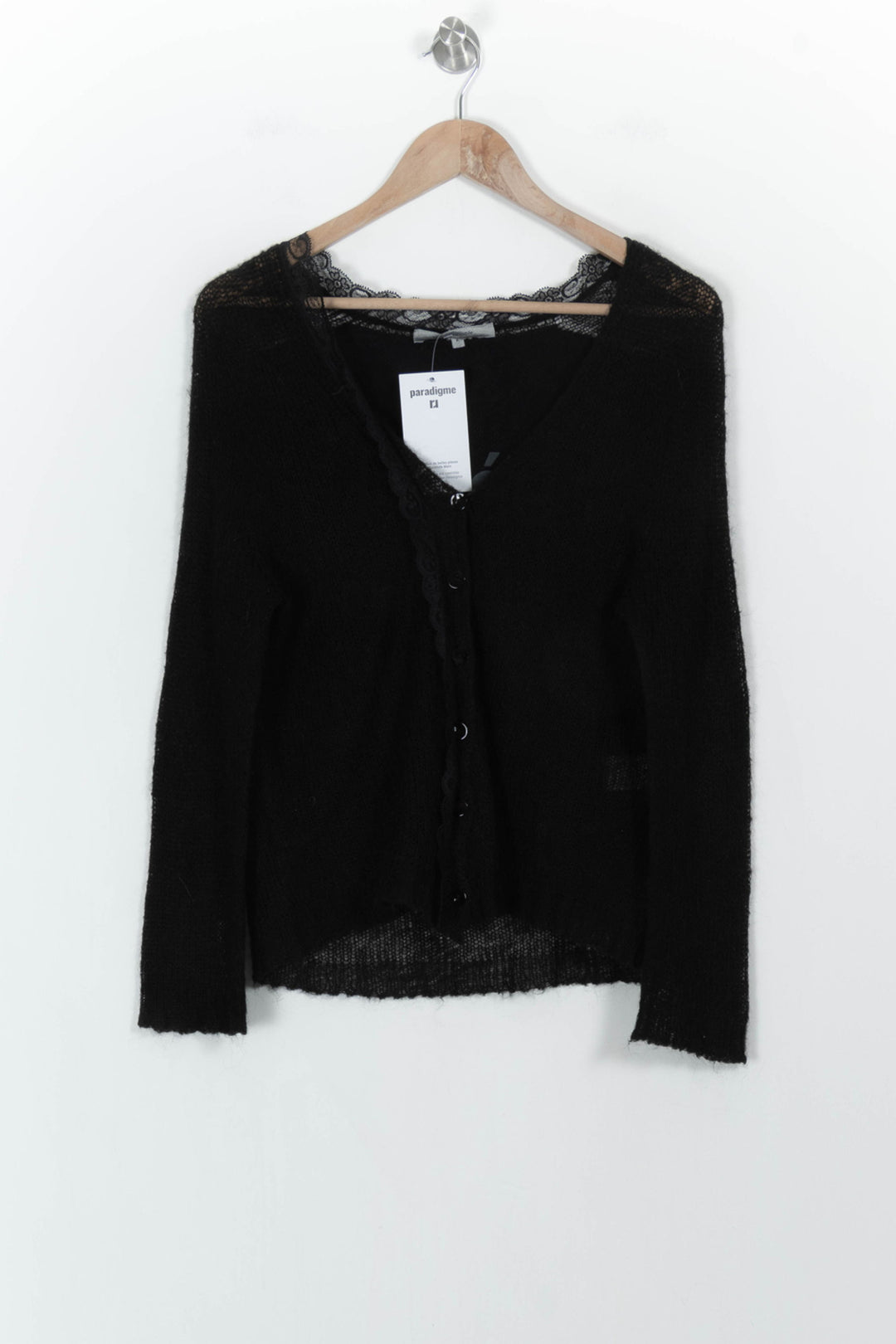 Cardigan Noir - Taille M/38 de la marque La Fée Maraboutée | PARAD106776 - Vendu par Paradigme - Image 2
