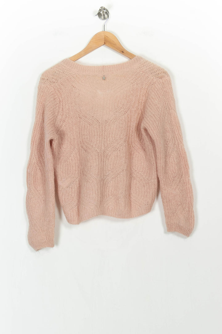 Cardigan Rose - Taille M/38 de la marque Sud express | PARAD106777 - Vendu par Paradigme - Image 4