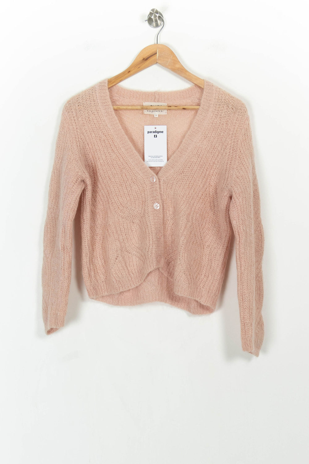 Cardigan Rose - Taille M/38 de la marque Sud express | PARAD106777 - Vendu par Paradigme - Image 2