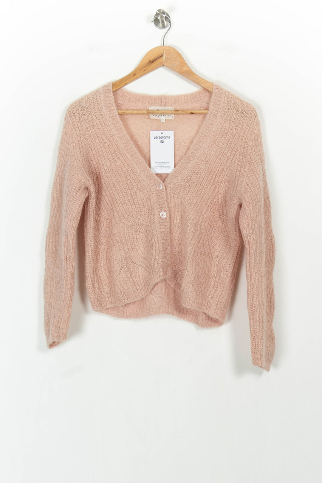 Cardigan Rose - Taille M/38 de la marque Sud express | PARAD106777 - Vendu par Paradigme - Image 2
