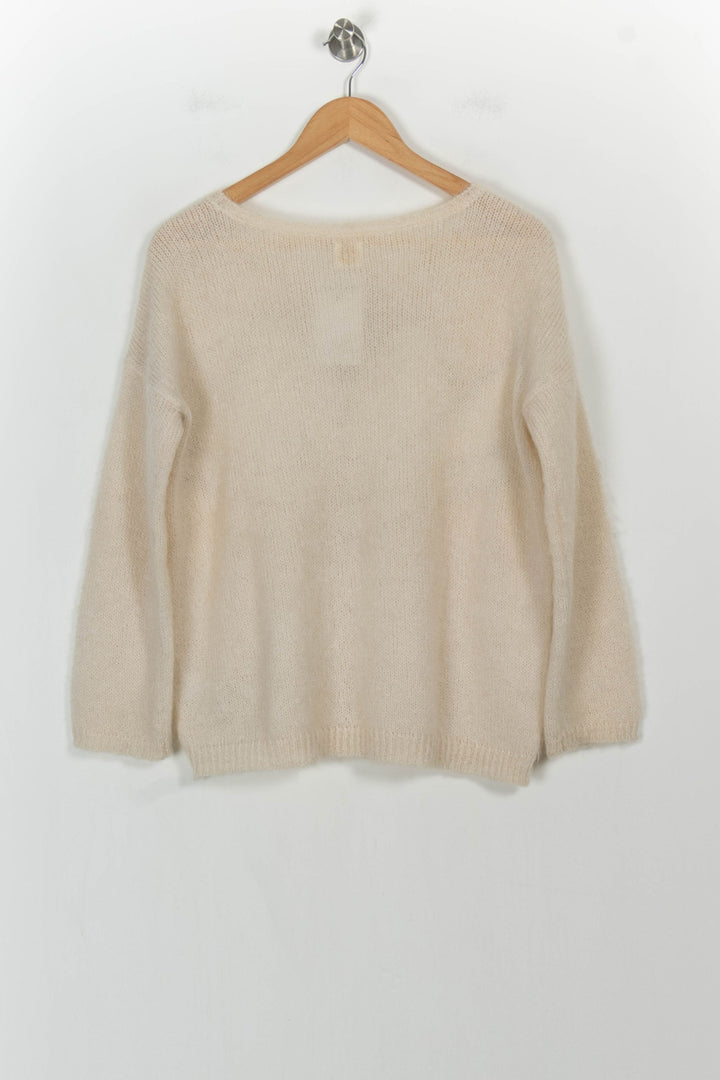 Pull Écru et Blanc - Taille S/36 de la marque Des petits hauts | PARAD106778 - Vendu par Paradigme - Image 4