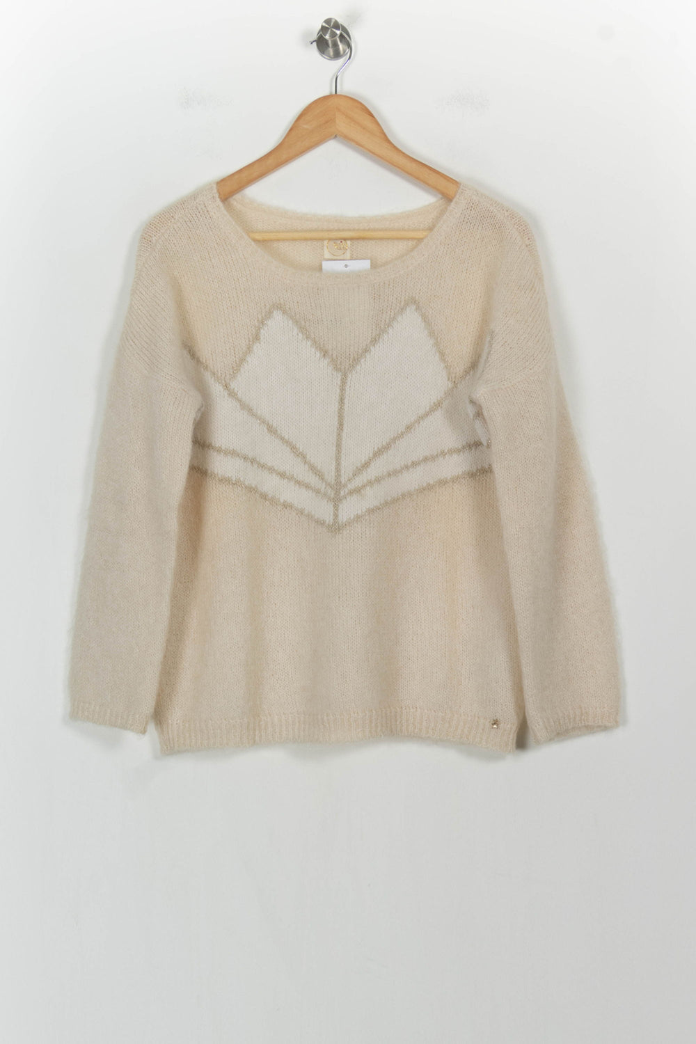 Pull Écru et Blanc - Taille S/36 de la marque Des petits hauts | PARAD106778 - Vendu par Paradigme - Image 2