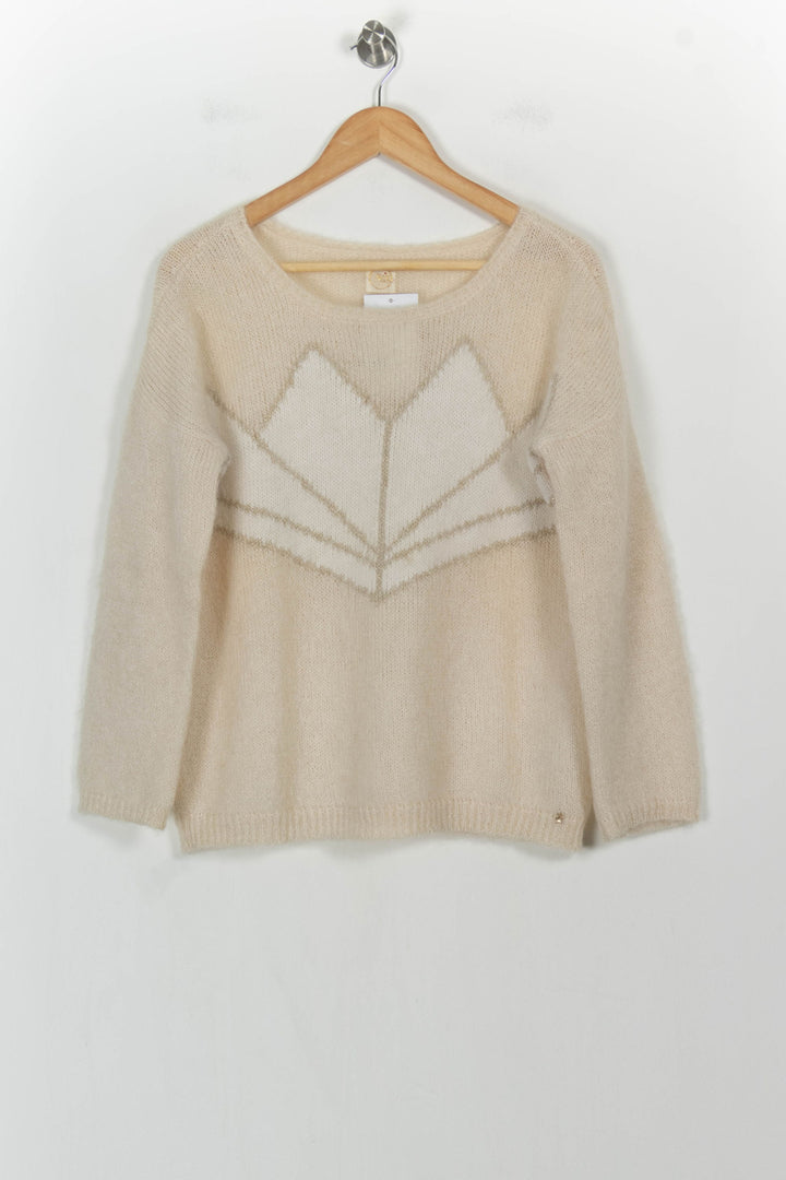 Pull Écru et Blanc - Taille S/36 de la marque Des petits hauts | PARAD106778 - Vendu par Paradigme - Image 2