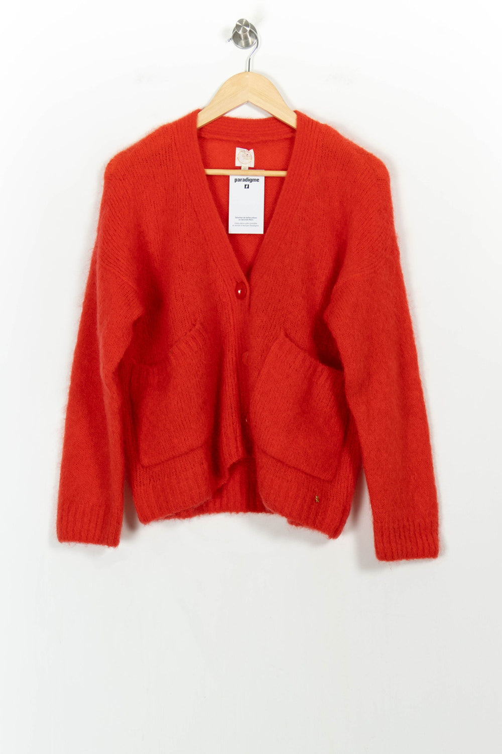 Cardigan Rouge - Taille XS/34 de la marque Des petits hauts | PARAD106782 - Vendu par Paradigme - Image 2