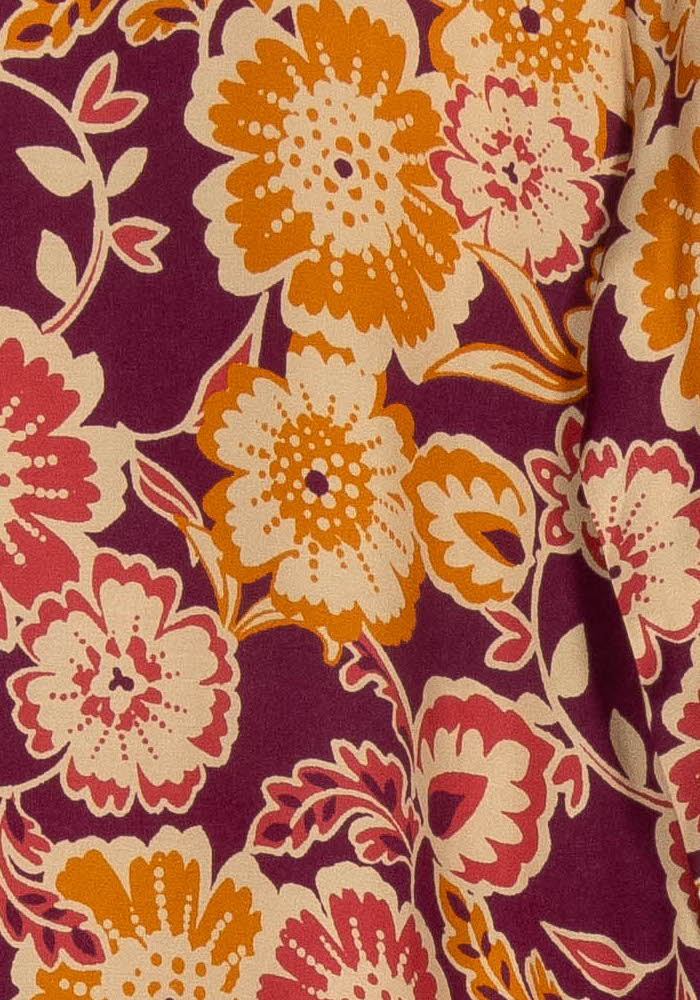 Robe Longue Bordeaux et Orange - Taille S/36 de la marque Indies | PARAD106794 - Vendu par Paradigme - Image 3