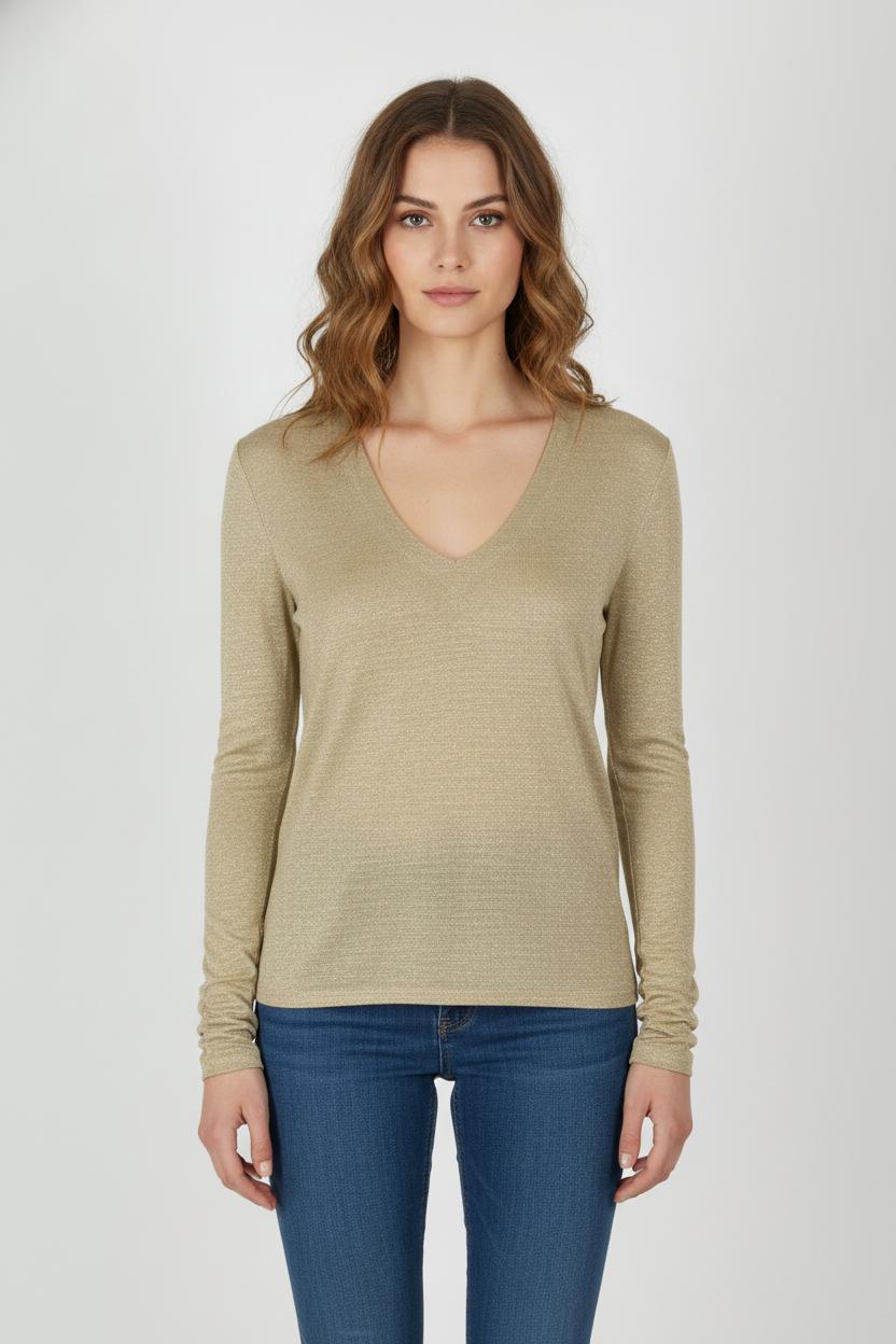 Top Manches Longues Or - Taille S/36 de la marque Kookai | PARAD106798 - Vendu par Paradigme - Image 1
