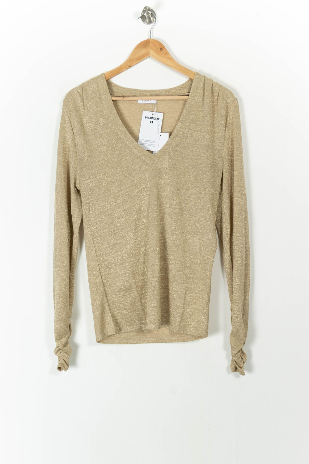 Top Manches Longues Or - Taille S/36 de la marque Kookai | PARAD106798 - Vendu par Paradigme - Image 2