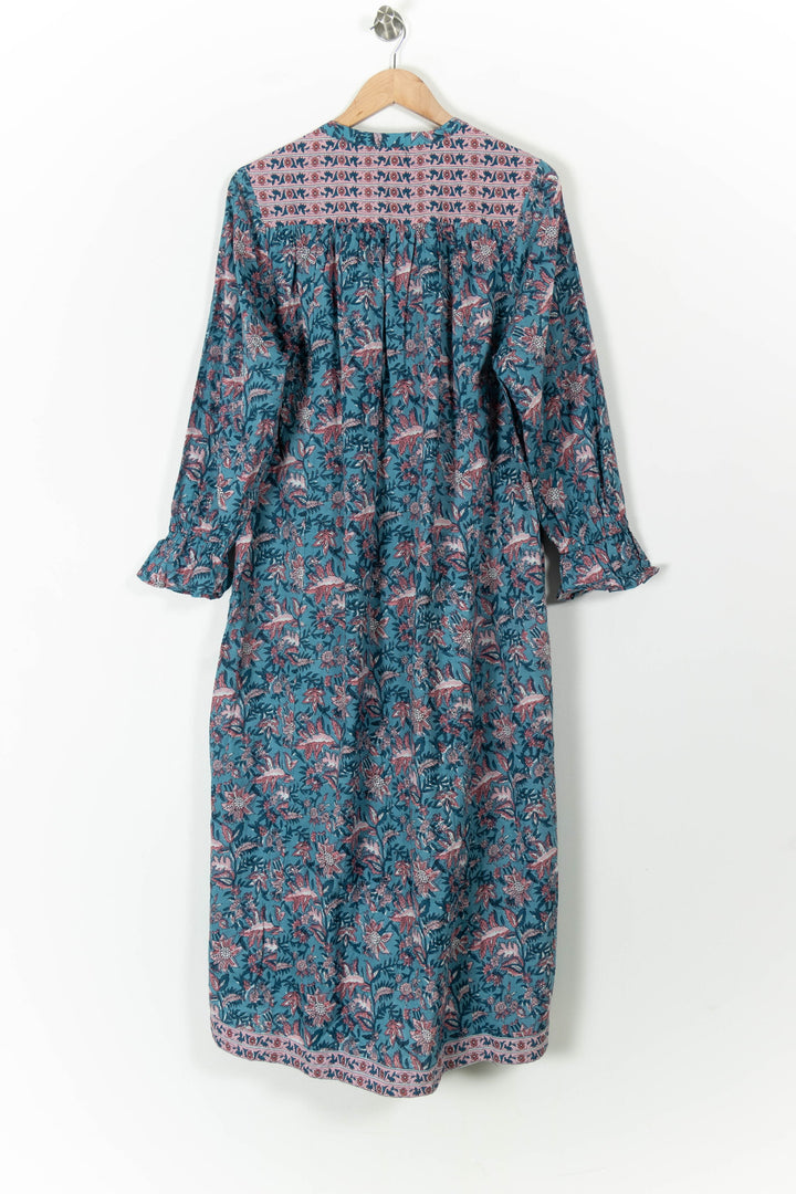 Robe longue bleue et rose - Taille M/38 de la marque Louise Misha | PARAD106799 - Vendu par Paradigme - Image 4