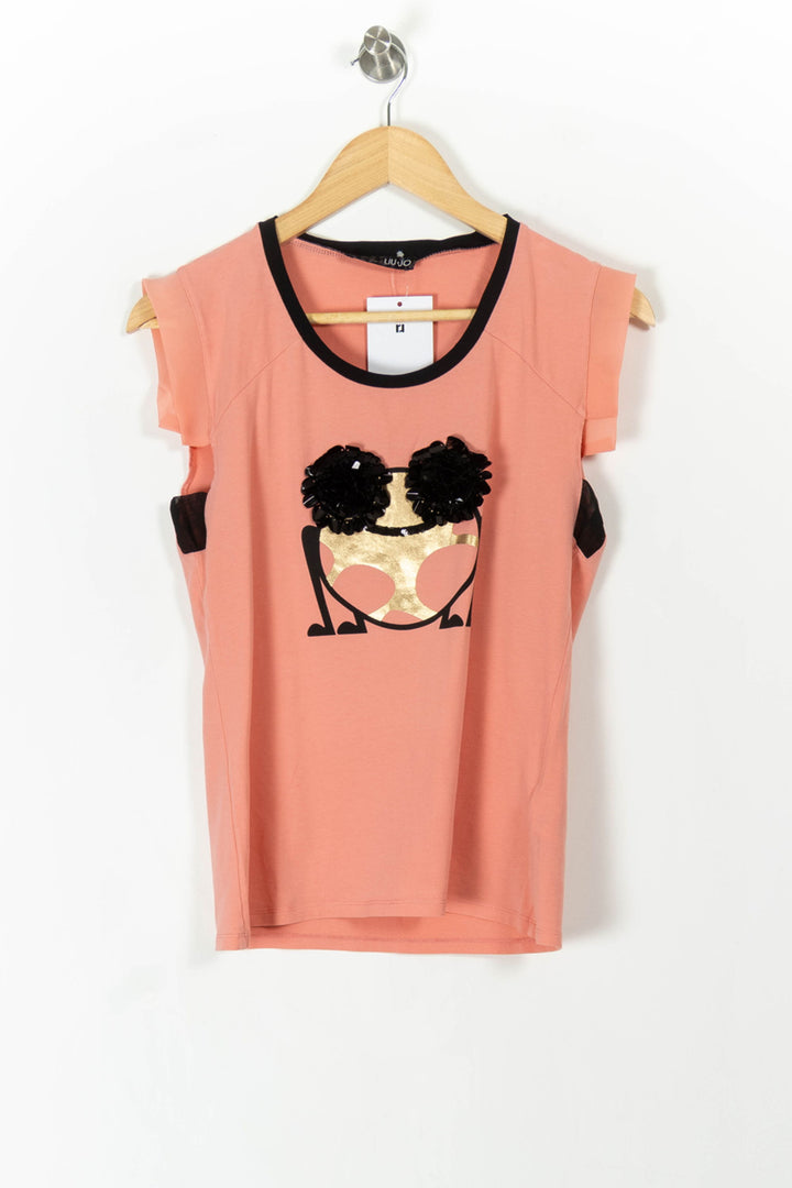 Tee-shirt Orange et Noir - Taille XL/42 de la marque Liu Jo | PARAD106801 - Vendu par Paradigme - Image 2