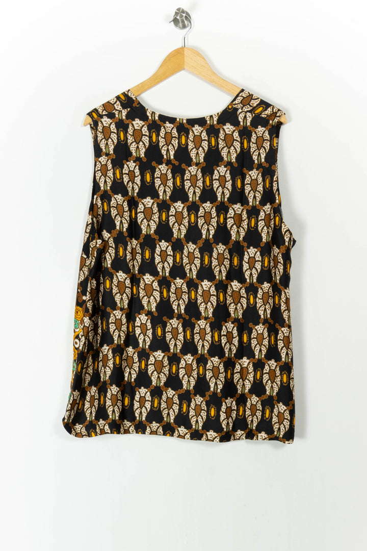 Débardeur Marron et Noir - Taille XXXL/46 de la marque Indies | PARAD106802 - Vendu par Paradigme - Image 4