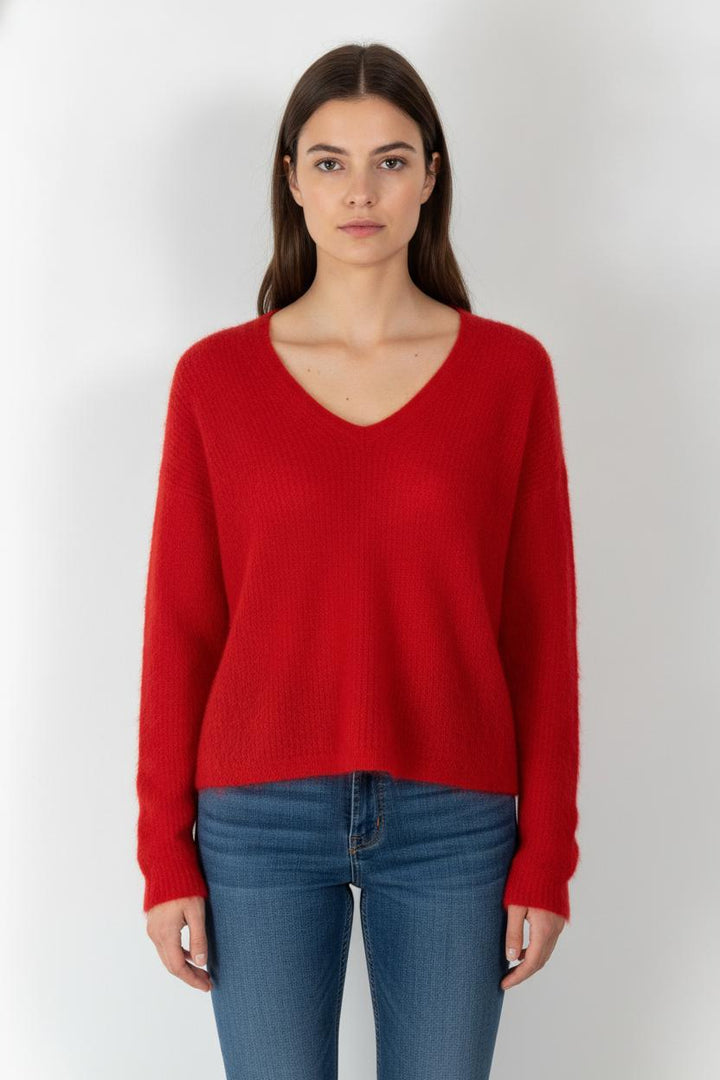 Pull Rouge - Taille S/36 de la marque Sud express | PARAD106804 - Vendu par Paradigme - Image 1