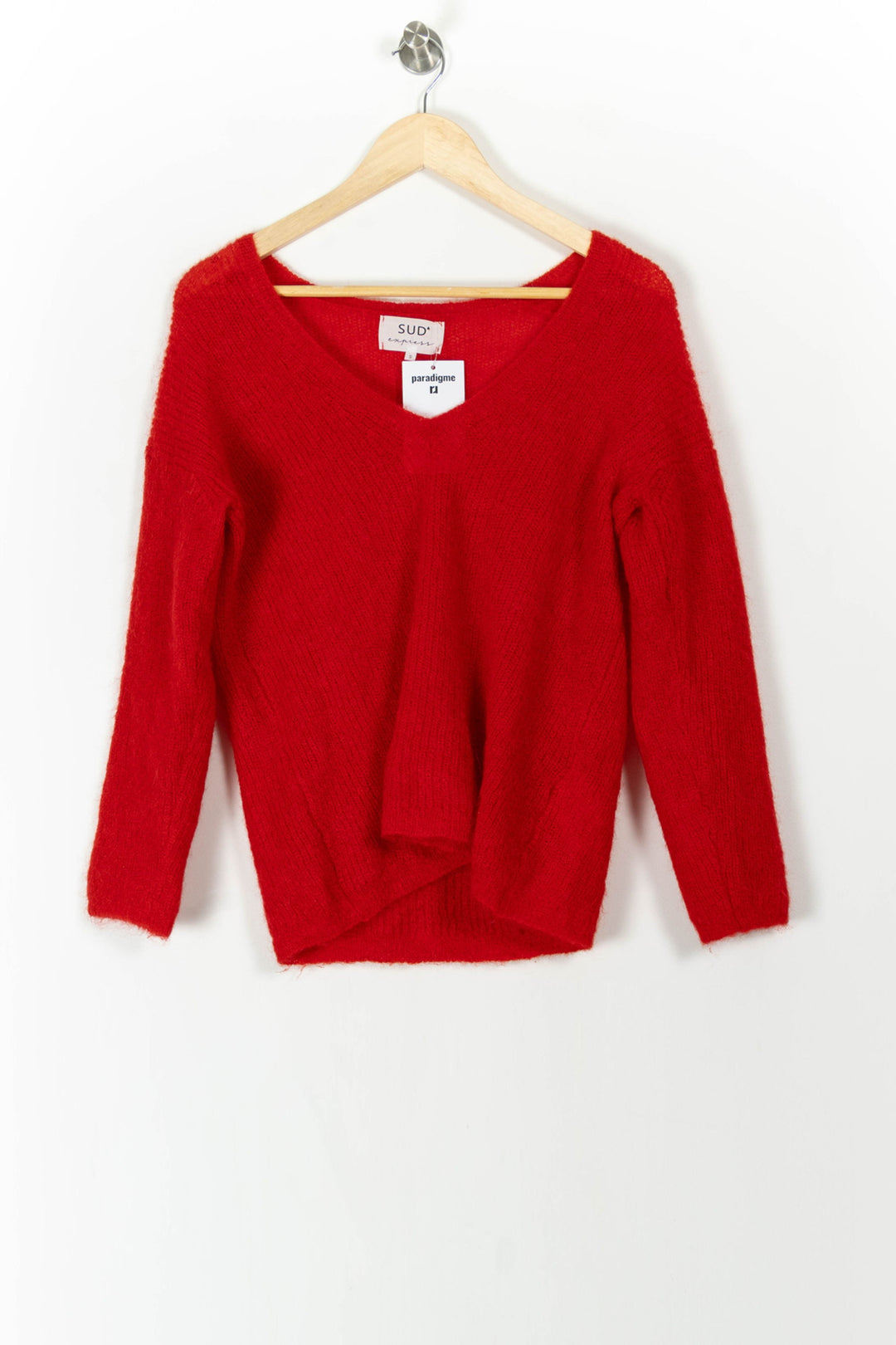 Pull Rouge - Taille S/36 de la marque Sud express | PARAD106804 - Vendu par Paradigme - Image 2