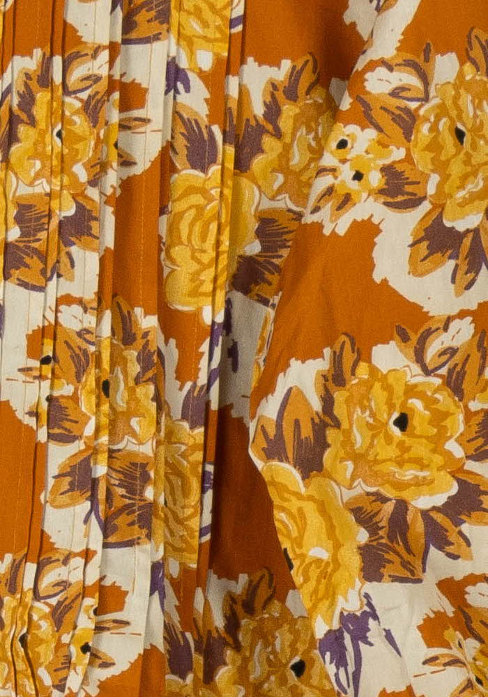 Robe Fleurie Jaune et Orange - Taille M/38 de la marque Suncoo | PARAD106806 - Vendu par Paradigme - Image 3