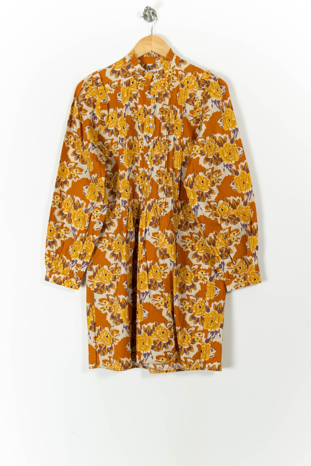 Robe Fleurie Jaune et Orange - Taille M/38 de la marque Suncoo | PARAD106806 - Vendu par Paradigme - Image 2