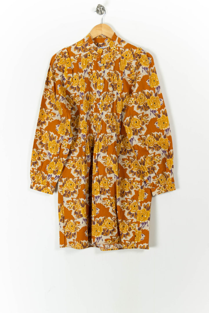 Robe Fleurie Jaune et Orange - Taille M/38 de la marque Suncoo | PARAD106806 - Vendu par Paradigme - Image 2