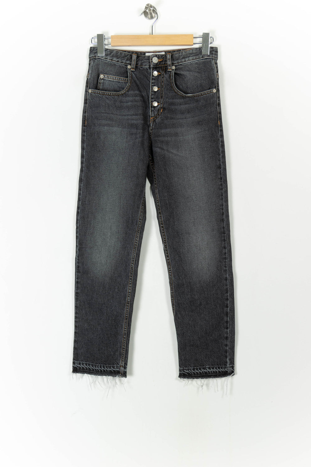 Jean Droit Gris - Taille XS/34 de la marque Isabel Marant étoile | PARAD106813 - Vendu par Paradigme - Image 2