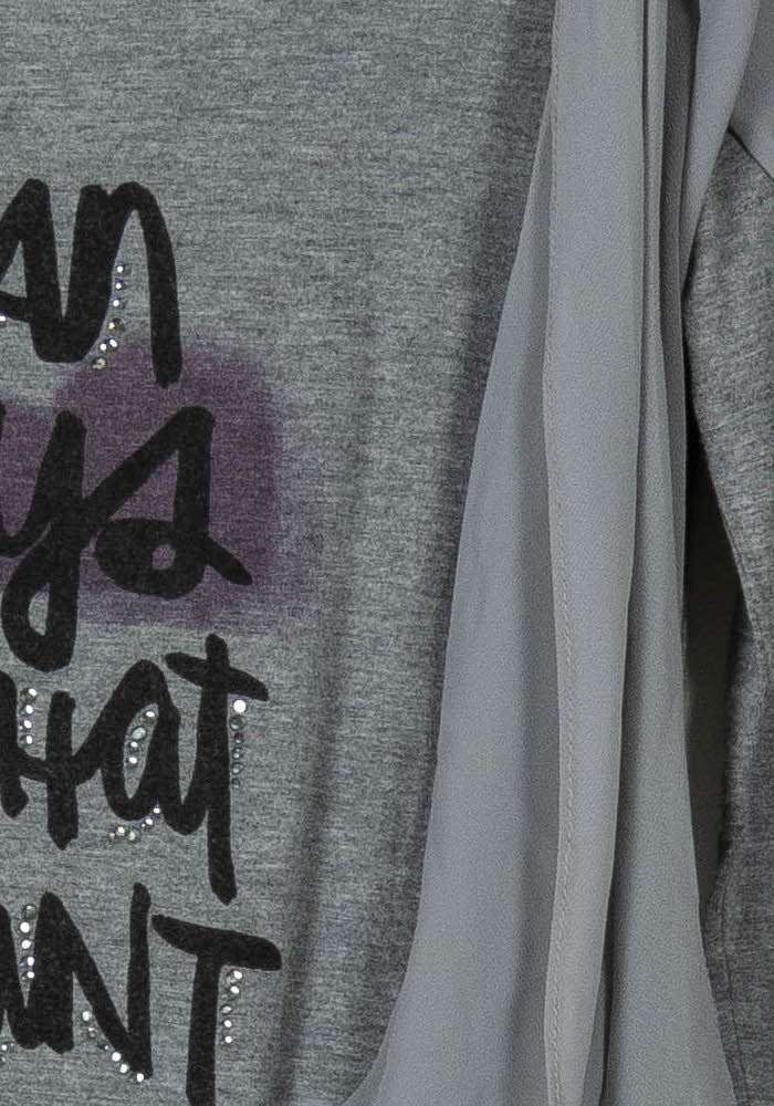 T-shirt Manches Longues Gris - Taille L/40 de la marque Liu Jo | PARAD106816 - Vendu par Paradigme - Image 3