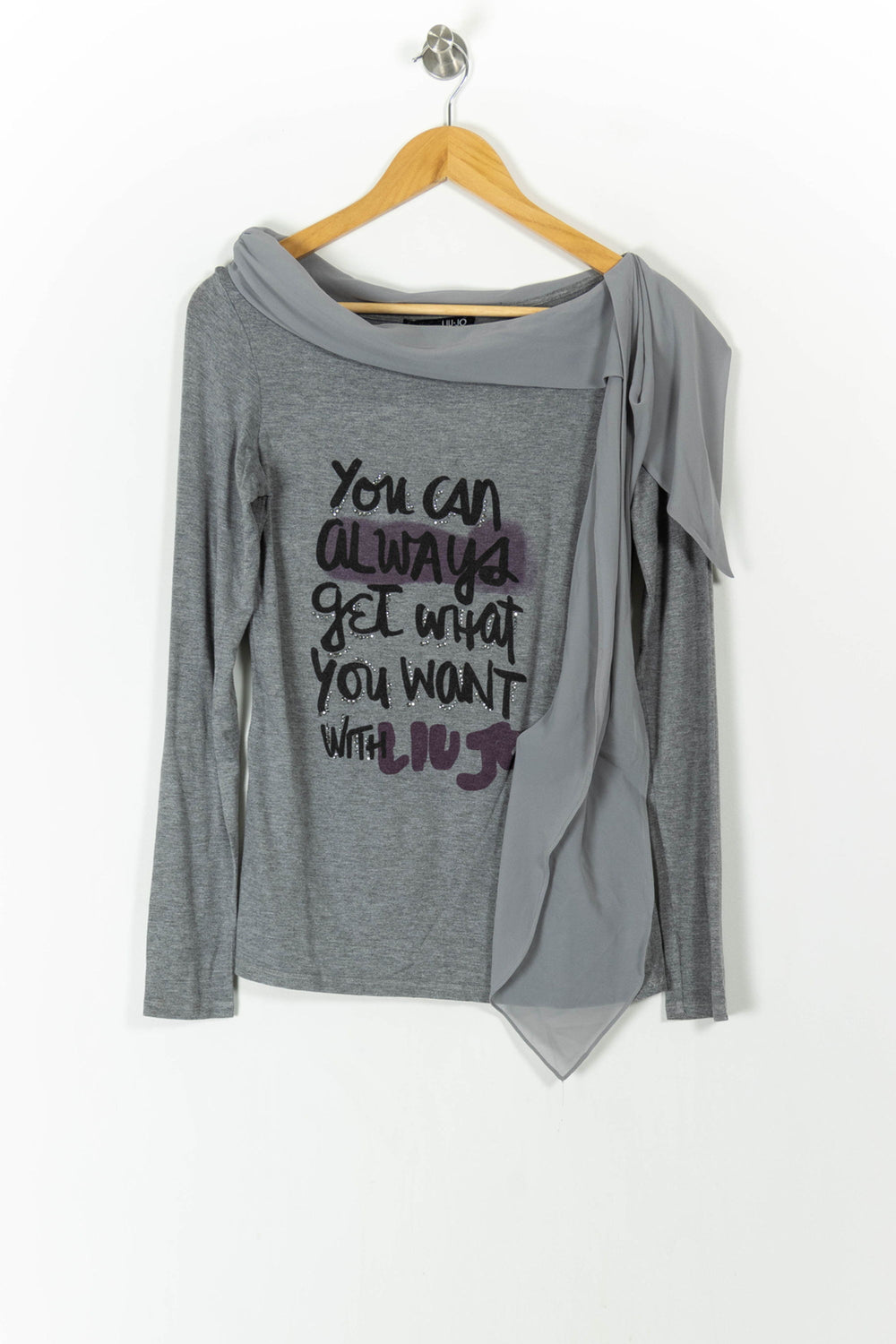 T-shirt Manches Longues Gris - Taille L/40 de la marque Liu Jo | PARAD106816 - Vendu par Paradigme - Image 2