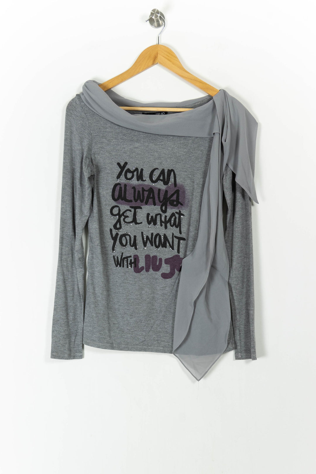 T-shirt Manches Longues Gris - Taille L/40 de la marque Liu Jo | PARAD106816 - Vendu par Paradigme - Image 2