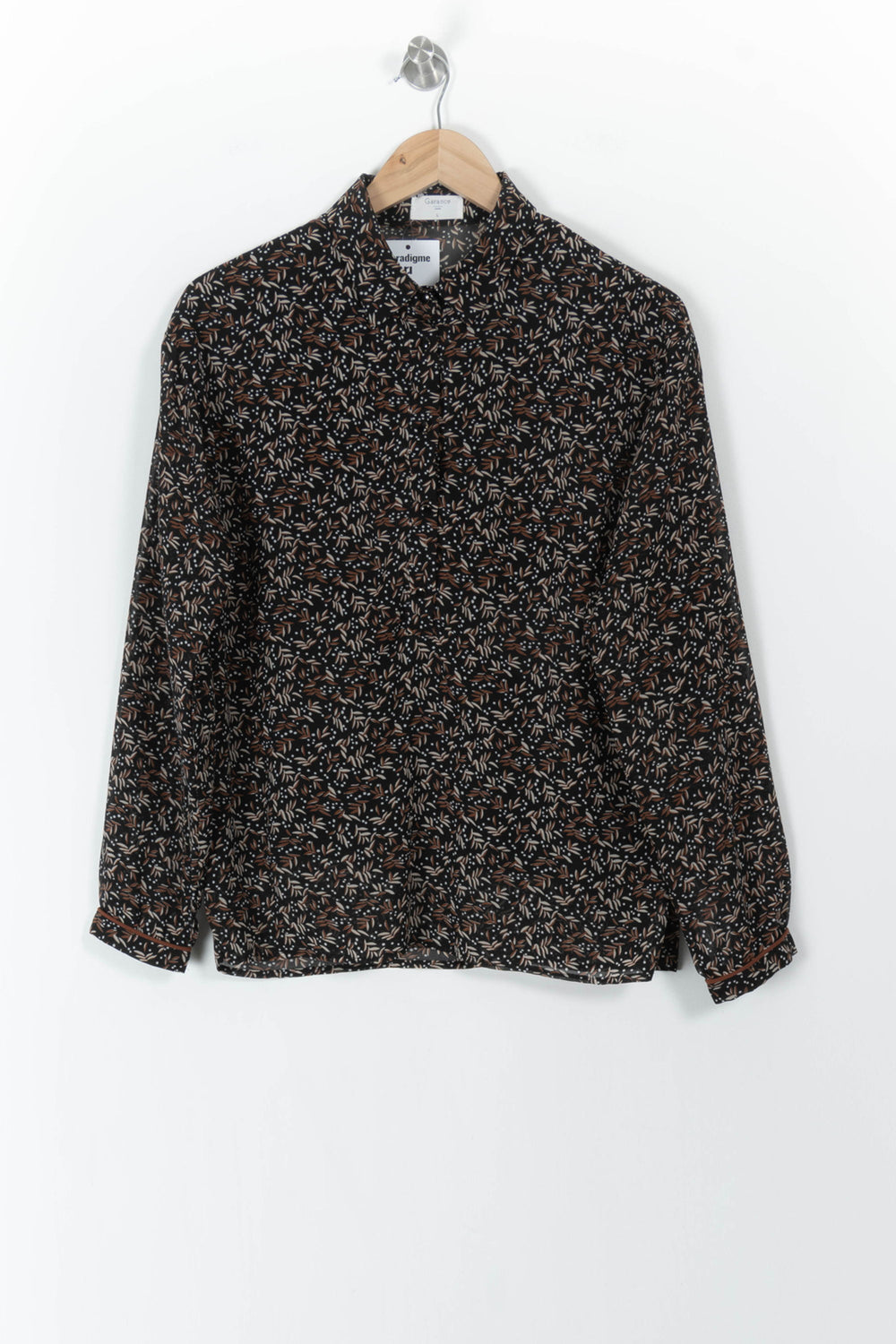Chemise Marron et Noire - Taille L/40 de la marque Garance Paris | PARAD106818 - Vendu par Paradigme - Image 2