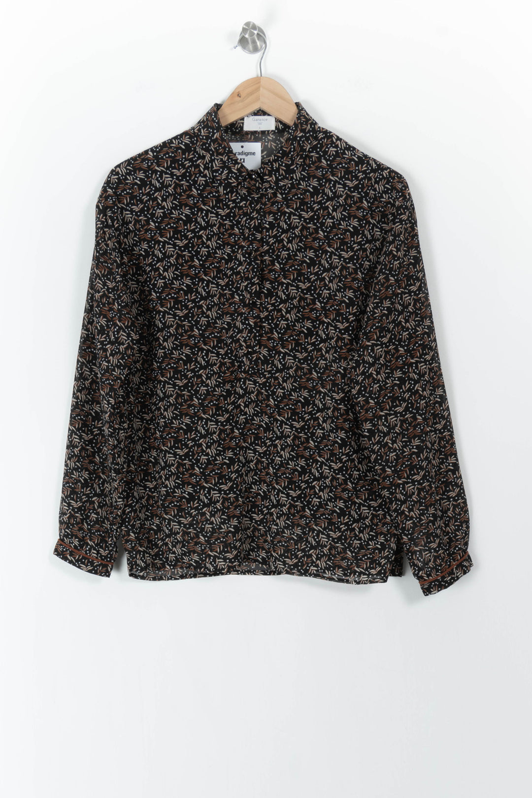 Chemise Marron et Noire - Taille L/40 de la marque Garance Paris | PARAD106818 - Vendu par Paradigme - Image 2