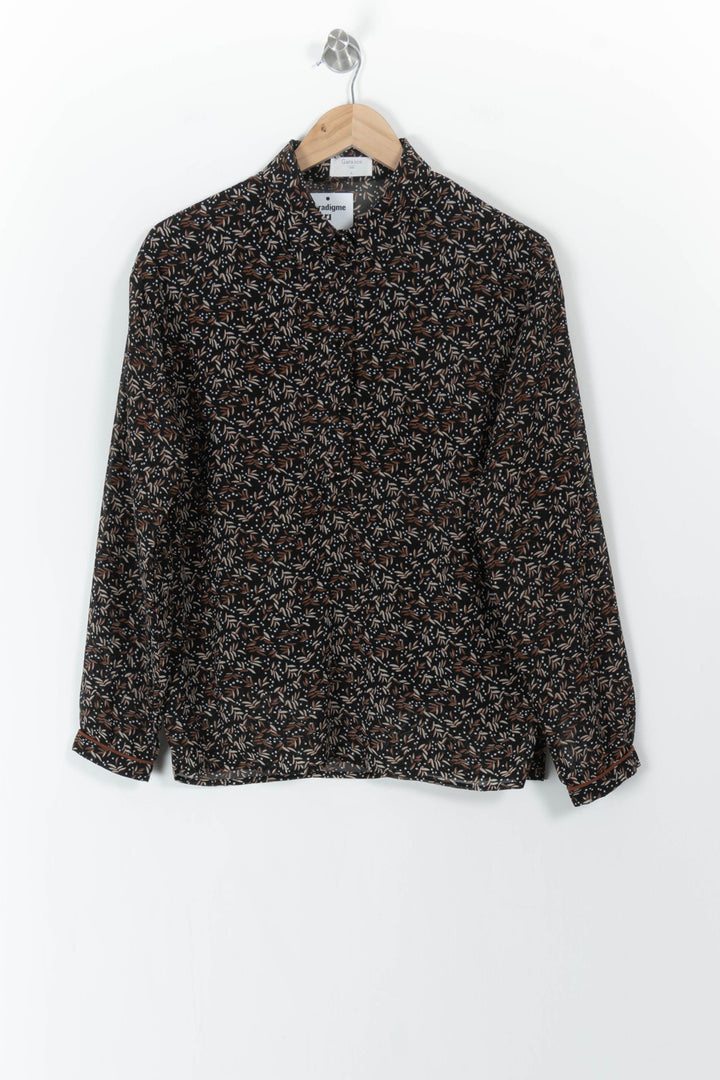 Chemise Marron et Noire - Taille L/40 de la marque Garance Paris | PARAD106818 - Vendu par Paradigme - Image 2