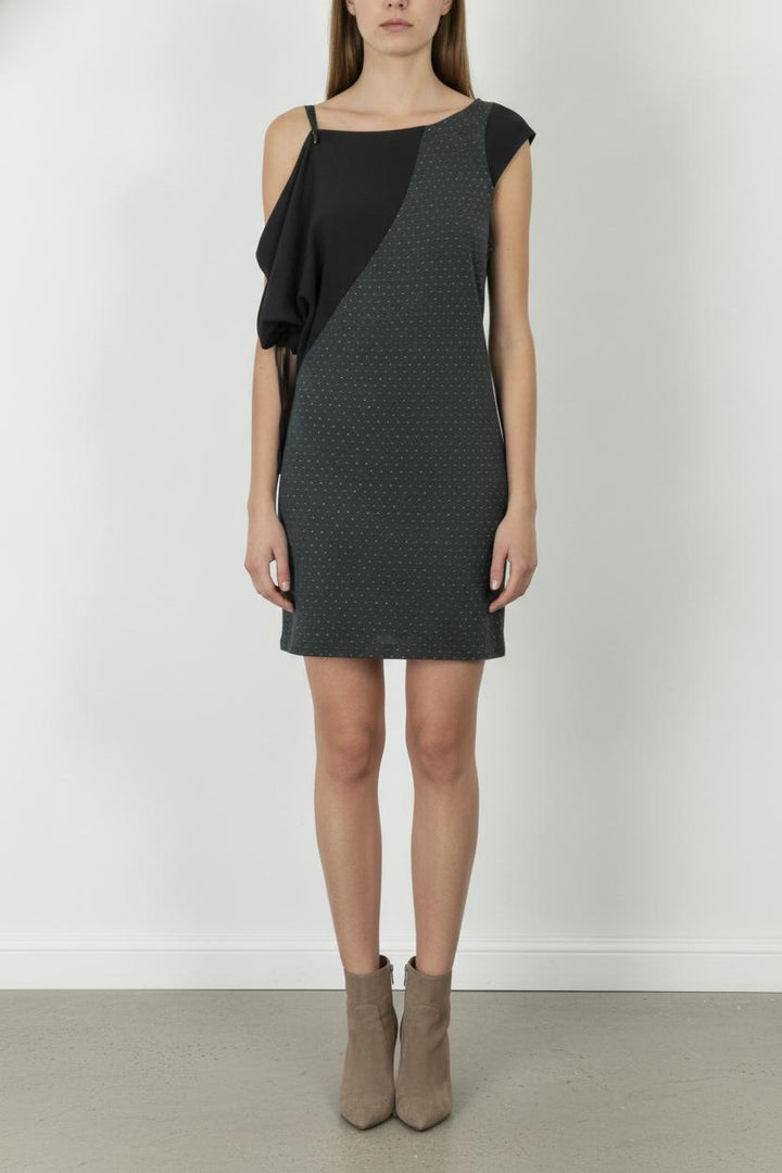 Robe Asymétrique Noire et Grise - Taille L/40 de la marque Liu Jo | PARAD106820 - Vendu par Paradigme - Image 1
