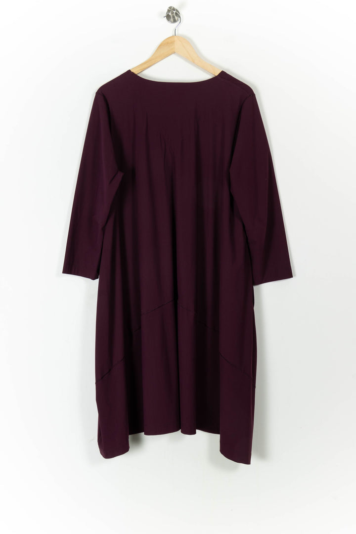 Robe Droite Bordeaux - Taille XXXL/46 de la marque Indies | PARAD106821 - Vendu par Paradigme - Image 4