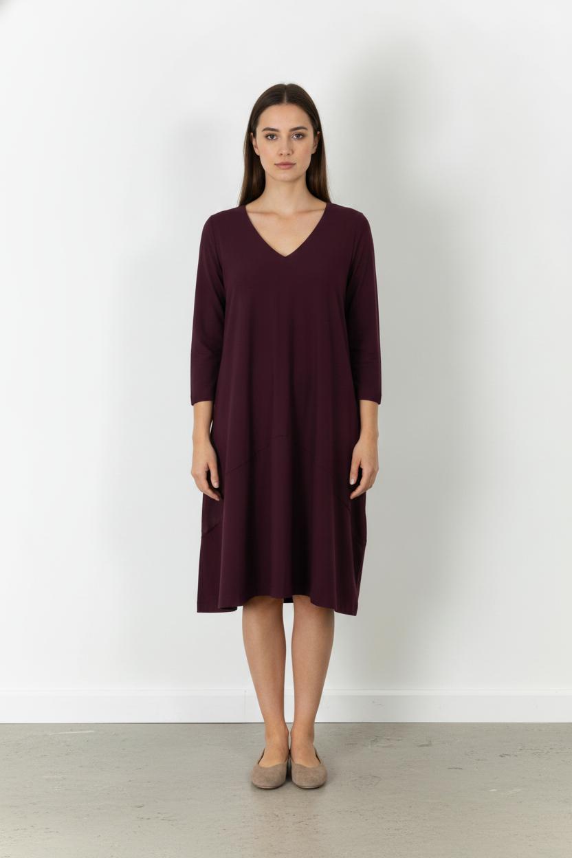 Robe Droite Bordeaux - Taille XXXL/46 de la marque Indies | PARAD106821 - Vendu par Paradigme - Image 1