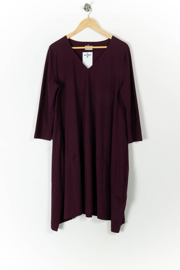 Robe Droite Bordeaux - Taille XXXL/46 de la marque Indies | PARAD106821 - Vendu par Paradigme - Image 2