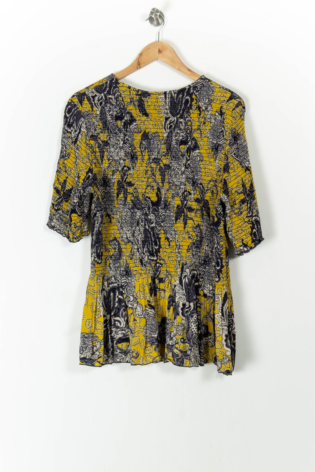 Blouse Jaune et Noire - Taille XXXL/46 de la marque Indies | PARAD106822 - Vendu par Paradigme - Image 4