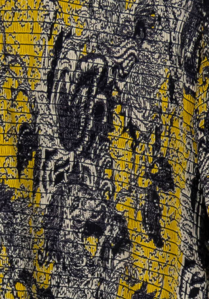 Blouse Jaune et Noire - Taille XXXL/46 de la marque Indies | PARAD106822 - Vendu par Paradigme - Image 3