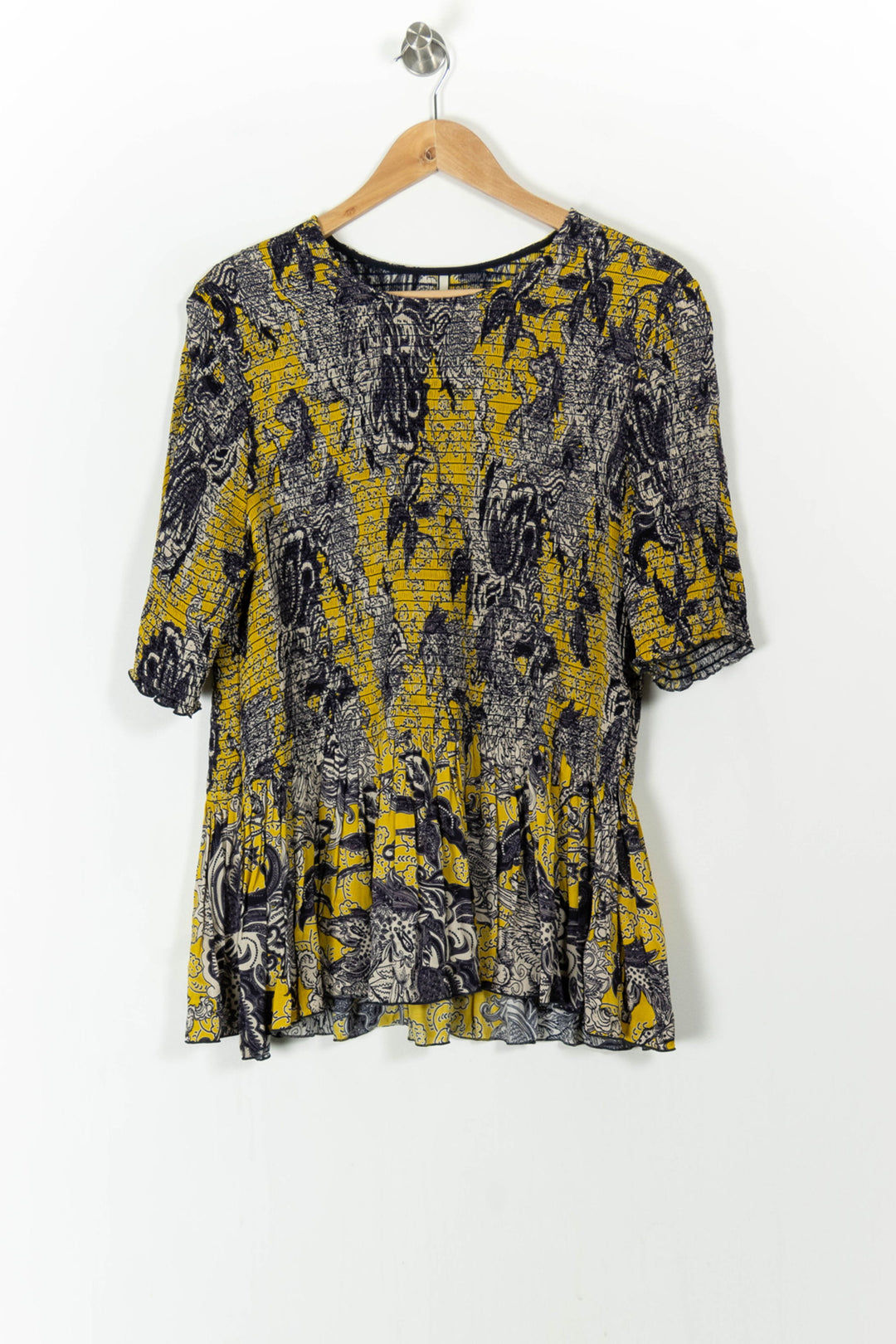 Blouse Jaune et Noire - Taille XXXL/46 de la marque Indies | PARAD106822 - Vendu par Paradigme - Image 2