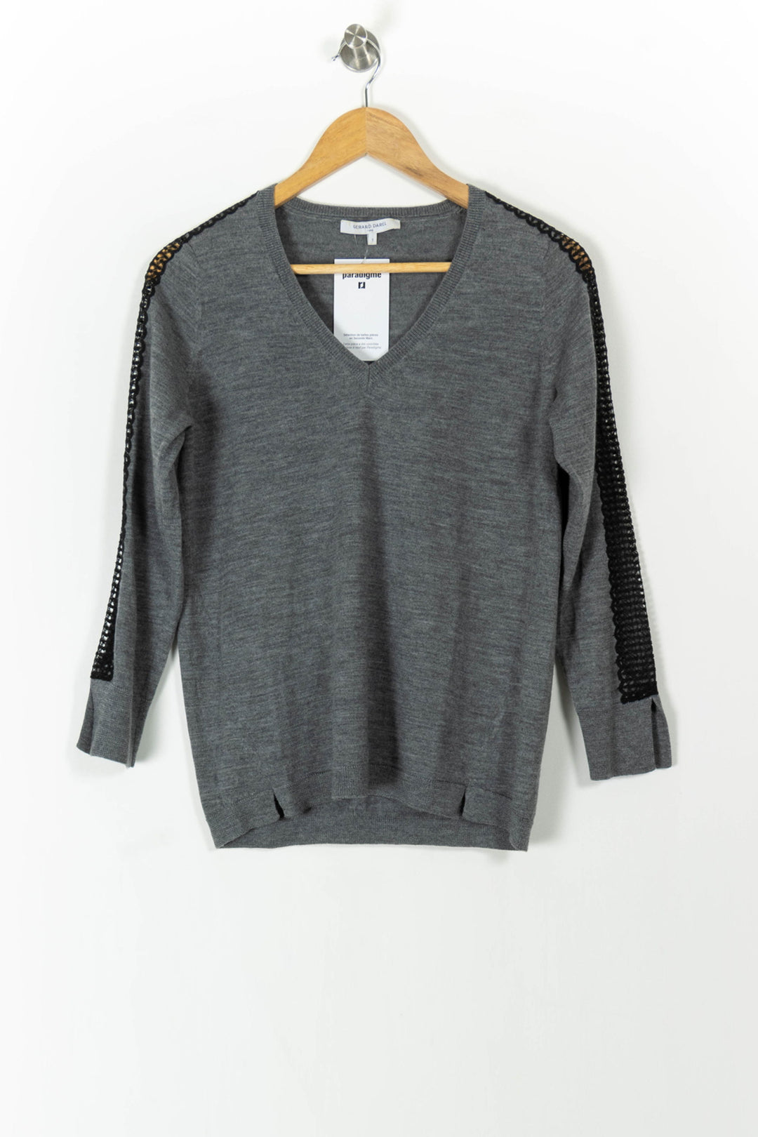 Pull Gris et Noir - Taille S/36 de la marque Gerard Darel | PARAD106823 - Vendu par Paradigme - Image 2