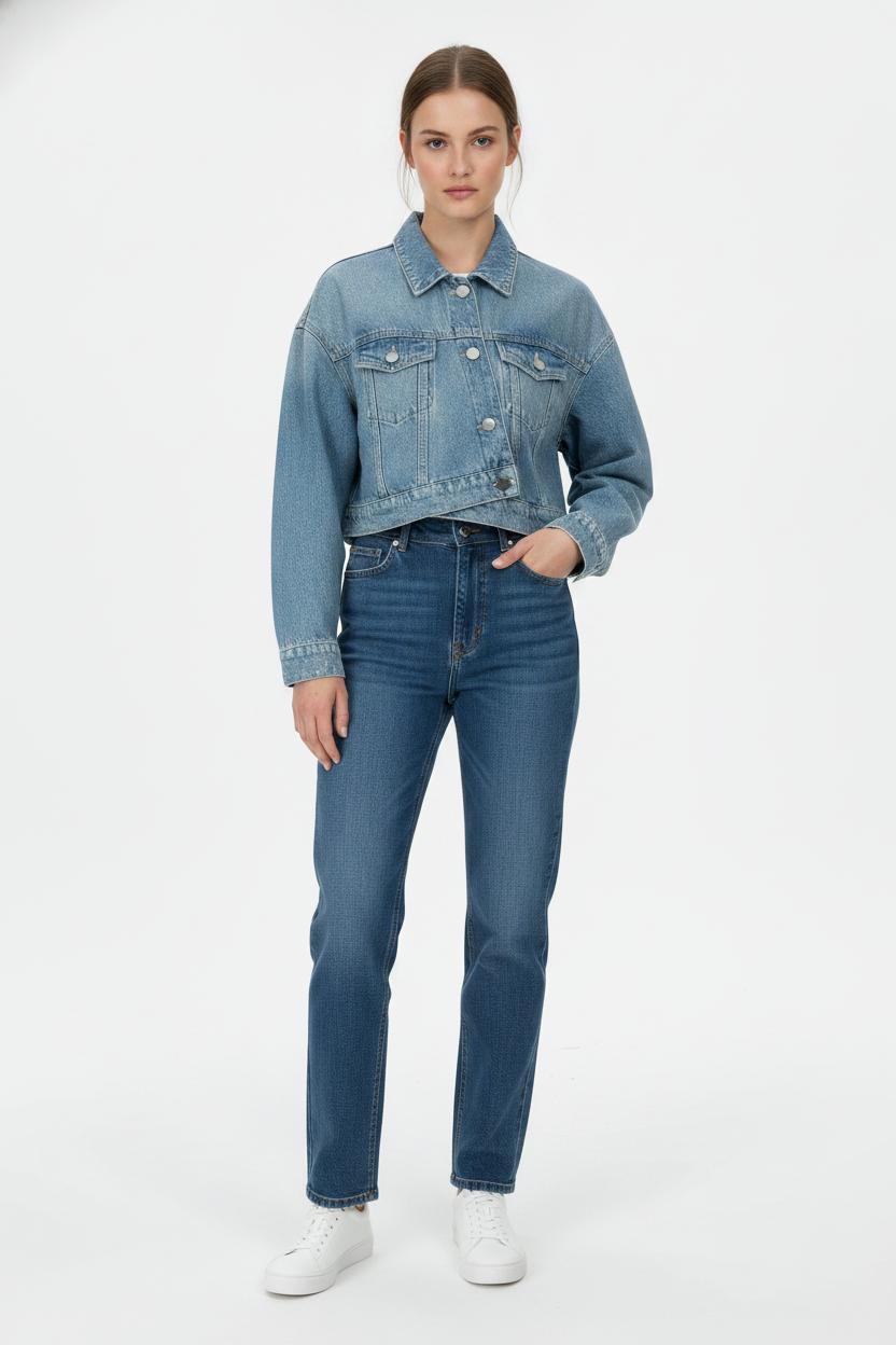 Veste en Jean Bleue - Taille XS/34 de la marque All Saints | PARAD106842 - Vendu par Paradigme - Image 1