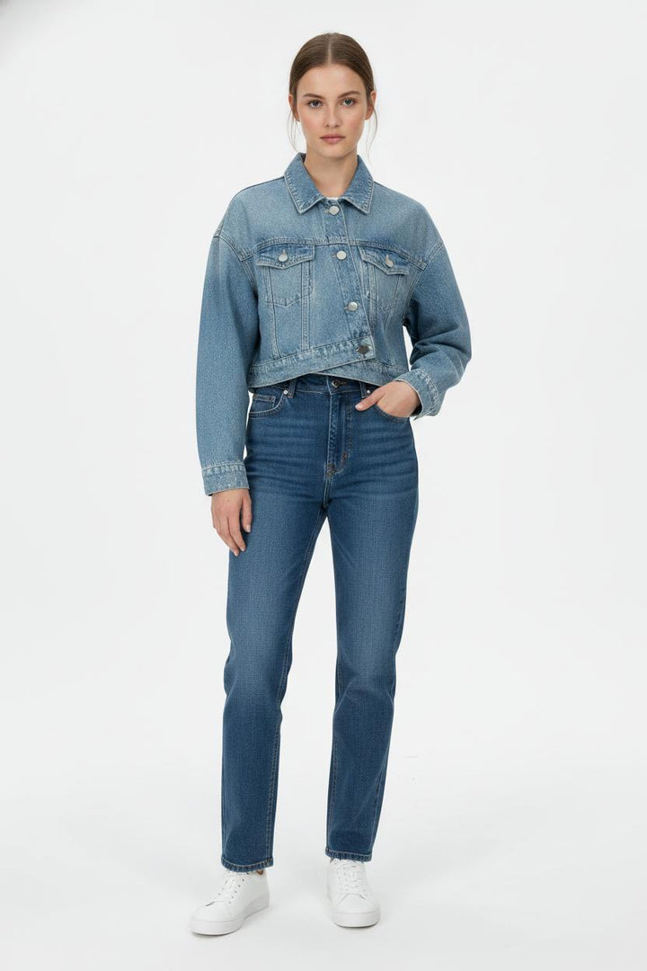 Veste en Jean Bleue - Taille XS/34 de la marque All Saints | PARAD106842 - Vendu par Paradigme - Image 1
