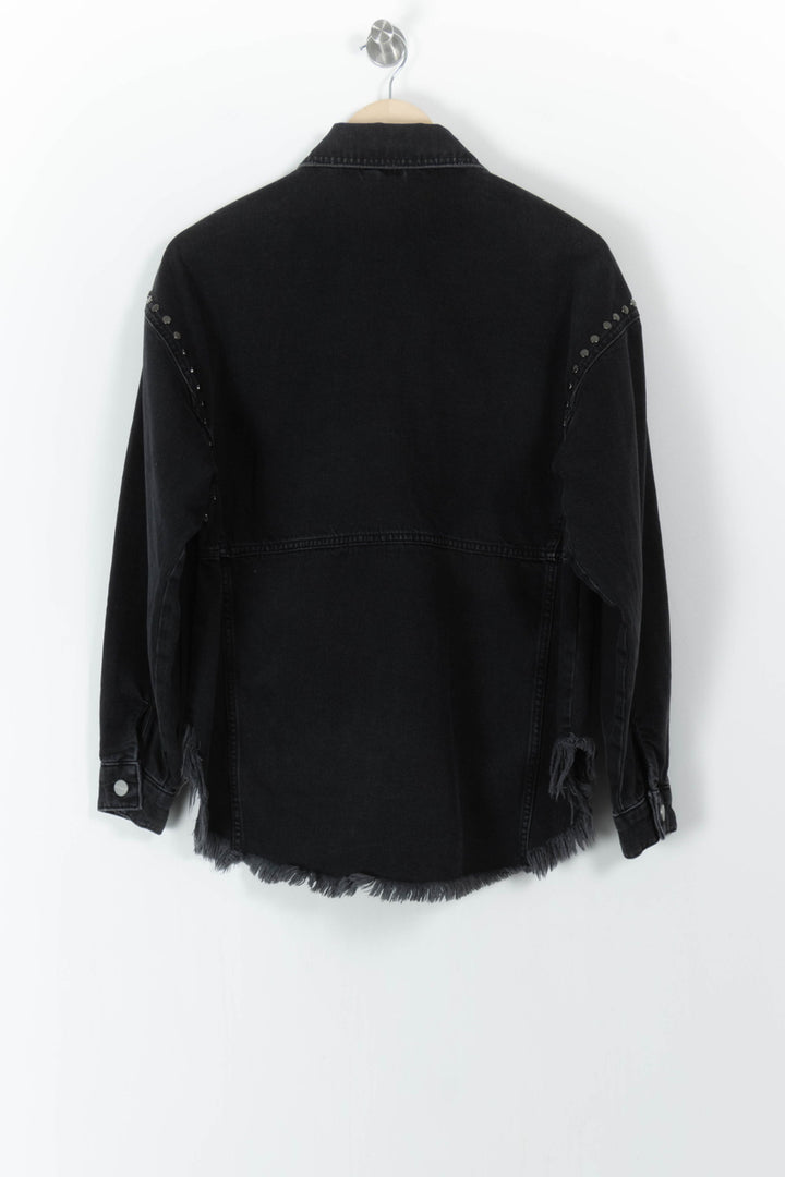 Veste en Jean Noire - Taille XS/34 de la marque All Saints | PARAD106846 - Vendu par Paradigme - Image 4