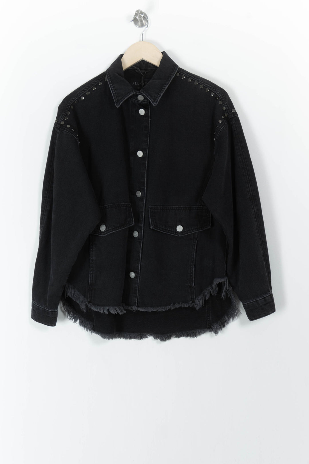 Veste en Jean Noire - Taille XS/34 de la marque All Saints | PARAD106846 - Vendu par Paradigme - Image 2