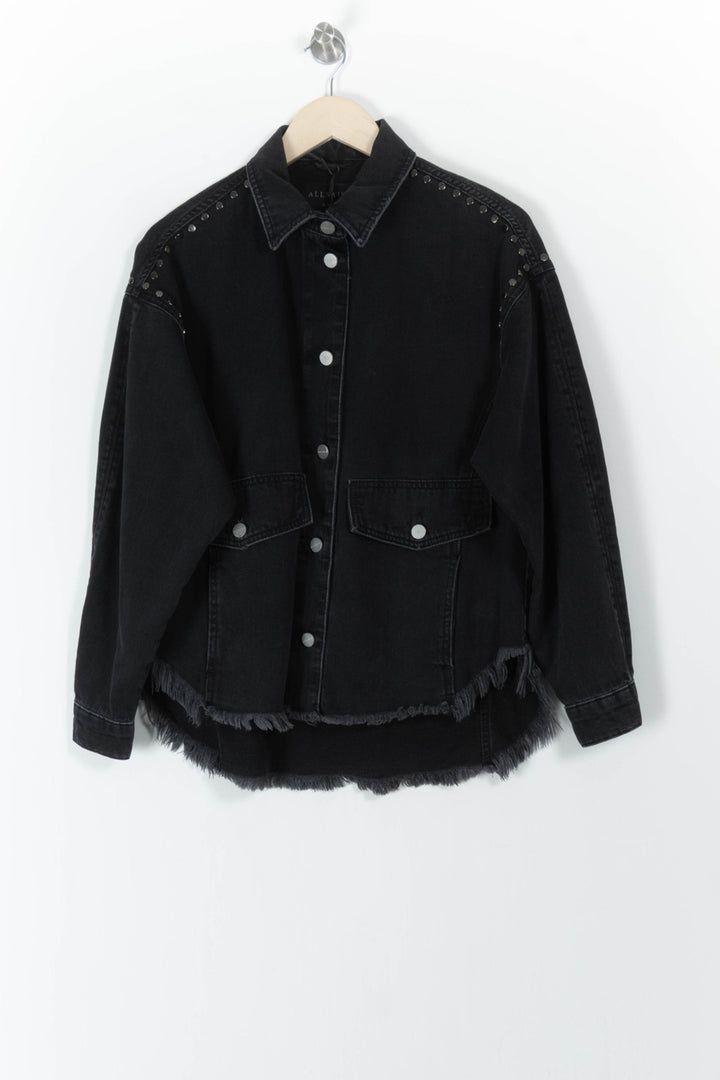 Veste en Jean Noire - Taille XS/34 de la marque All Saints | PARAD106846 - Vendu par Paradigme - Image 2