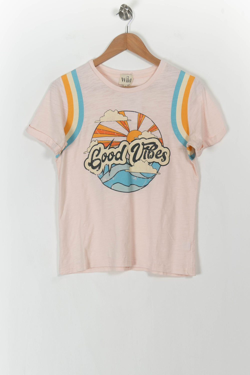 Tee-shirt Rose et Bleu - Taille M/38 de la marque Wild | PARAD106848 - Vendu par Paradigme - Image 2