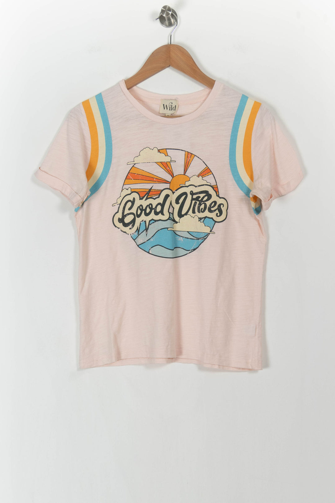 Tee-shirt Rose et Bleu - Taille M/38 de la marque Wild | PARAD106848 - Vendu par Paradigme - Image 2
