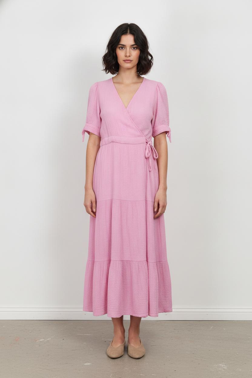 Robe Longue Rose - Taille S/36 de la marque FRNCH | PARAD106849 - Vendu par Paradigme - Image 1