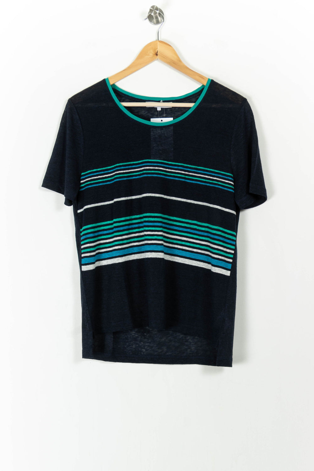 Tee-shirt Rayé Bleu et Vert - Taille L/40 de la marque Gerard Darel | PARAD106852 - Vendu par Paradigme - Image 2