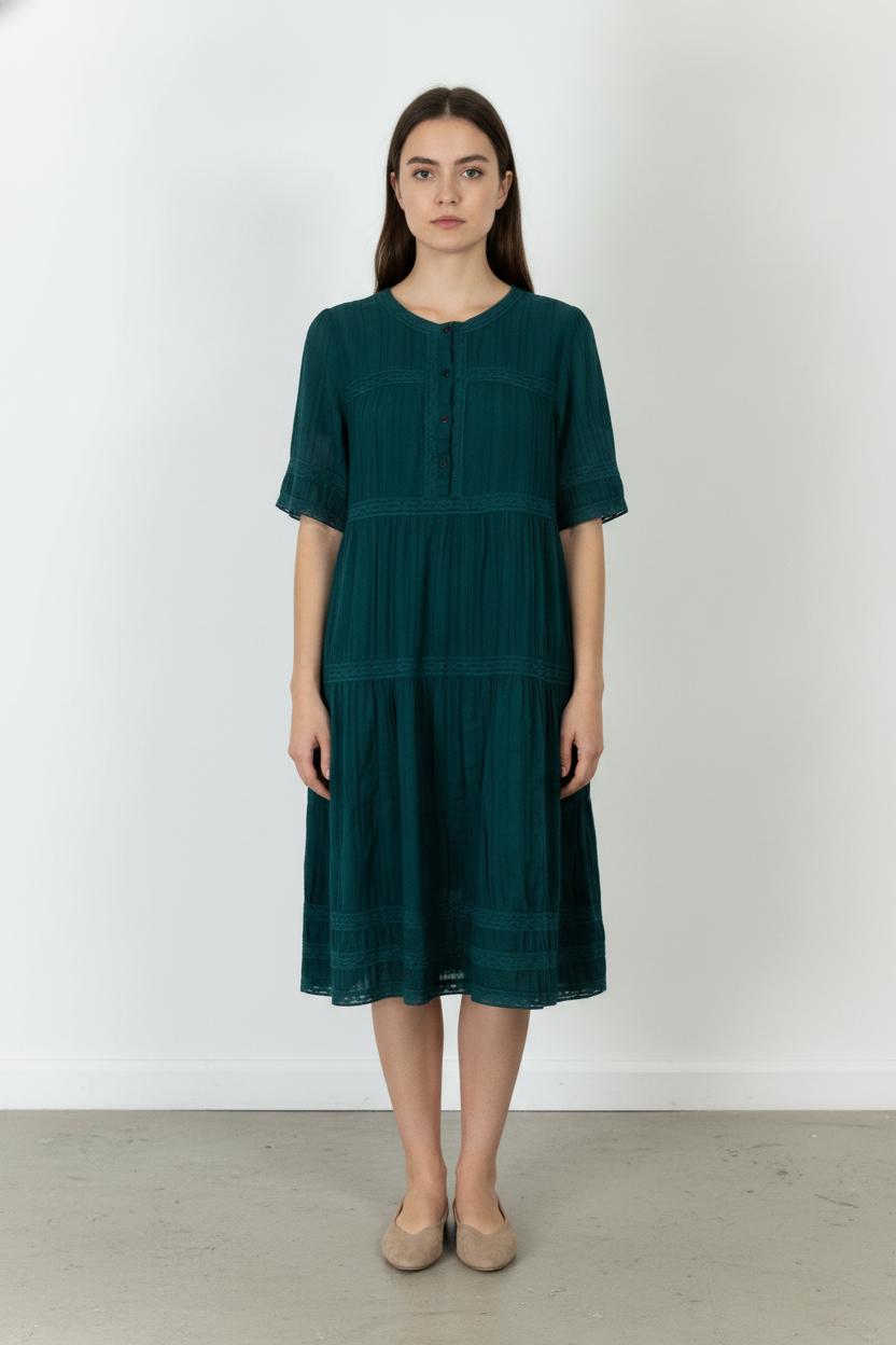 Robe Midi Verte - Taille L/40 de la marque Maison 123 | PARAD106856 - Vendu par Paradigme - Image 1