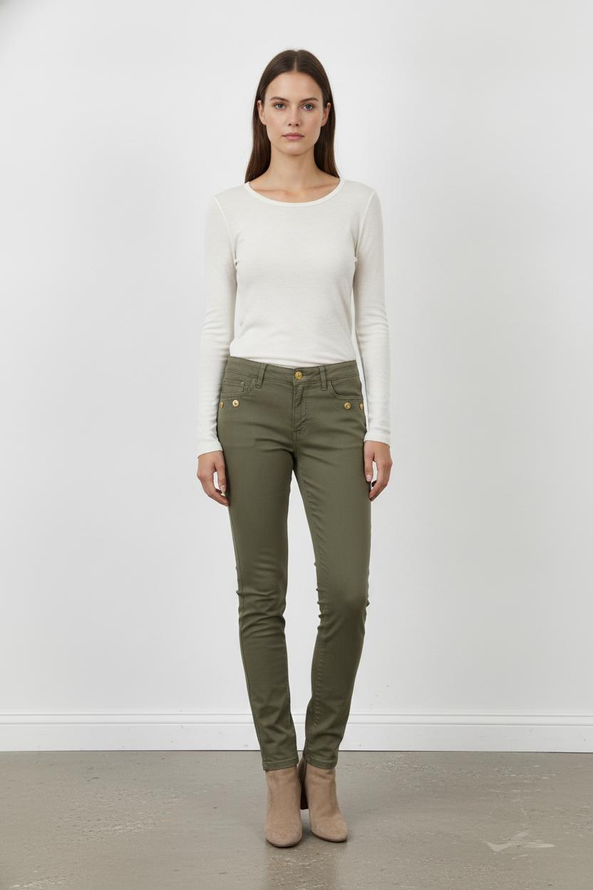 Pantalon Slim Vert - Taille S/36 de la marque Zadig&Voltaire | PARAD106870 - Vendu par Paradigme - Image 1