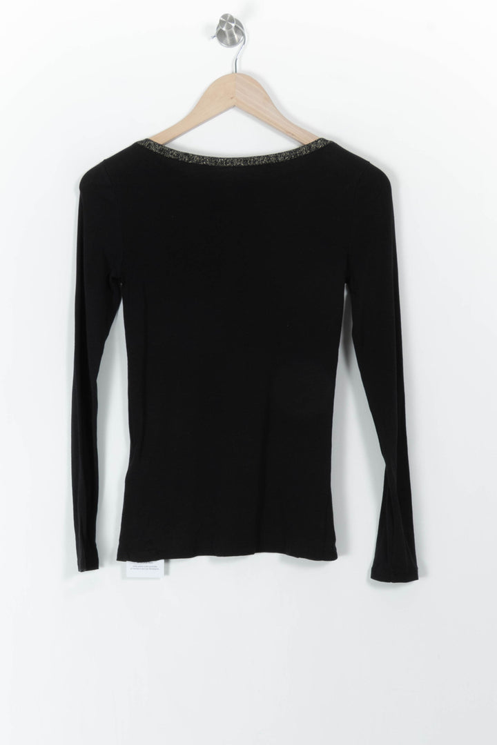 Tee-shirt à Manches Longues Noir - Taille S/36 de la marque Des petits hauts | PARAD106871 - Vendu par Paradigme - Image 4