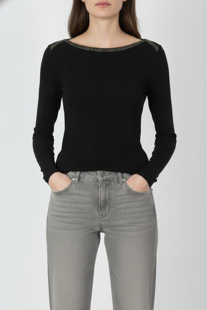 Tee-shirt à Manches Longues Noir - Taille S/36 de la marque Des petits hauts | PARAD106871 - Vendu par Paradigme - Image 1