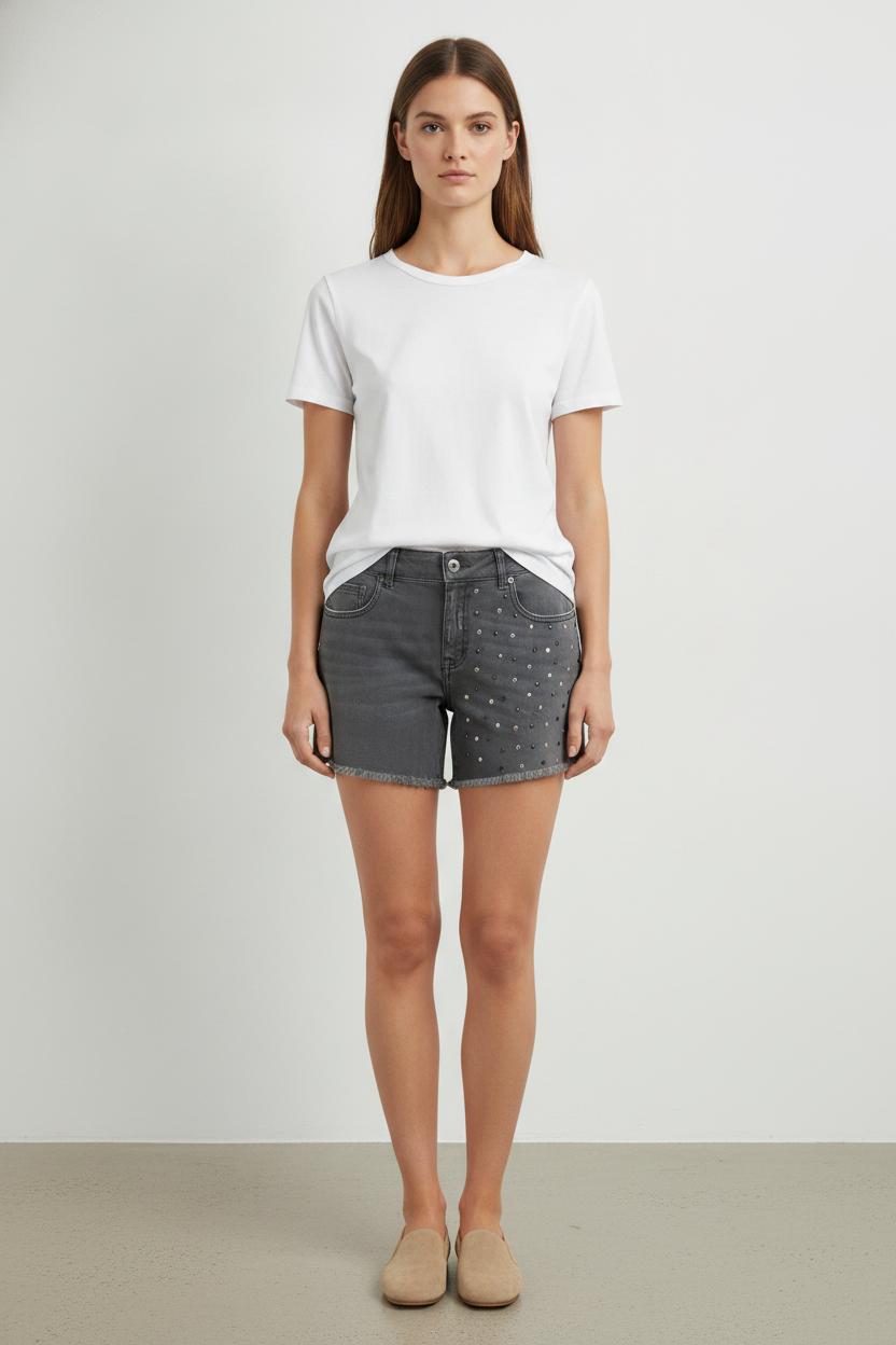 Short en Jean Gris - Taille XL/42 de la marque Bérénice | PARAD106877 - Vendu par Paradigme - Image 1
